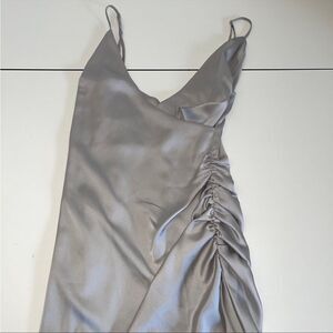Liz LA small silver mini dress